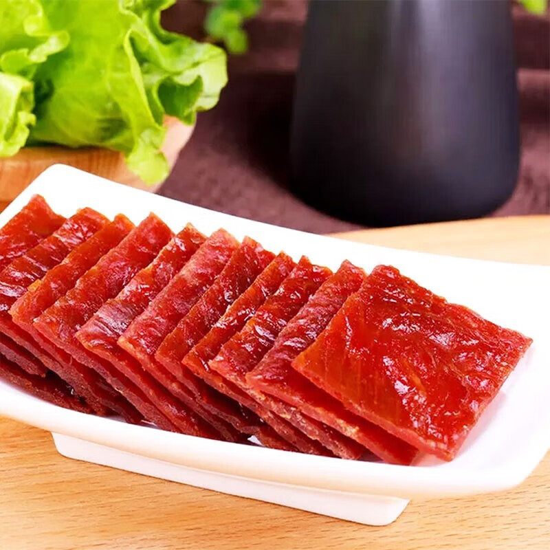 味滋源 猪肉脯自然片靖江风味猪肉干肉脯肉类零食休闲网红小吃 猪肉脯100g/袋 2袋 原味