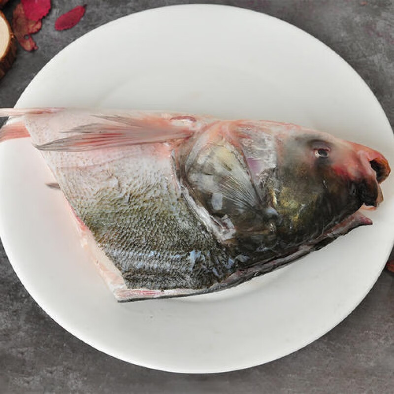 白鲢鱼胖头花鳙鱼原生态淡水鱼大头鱼剁椒鱼头 2斤白鲢鱼头一只(净重