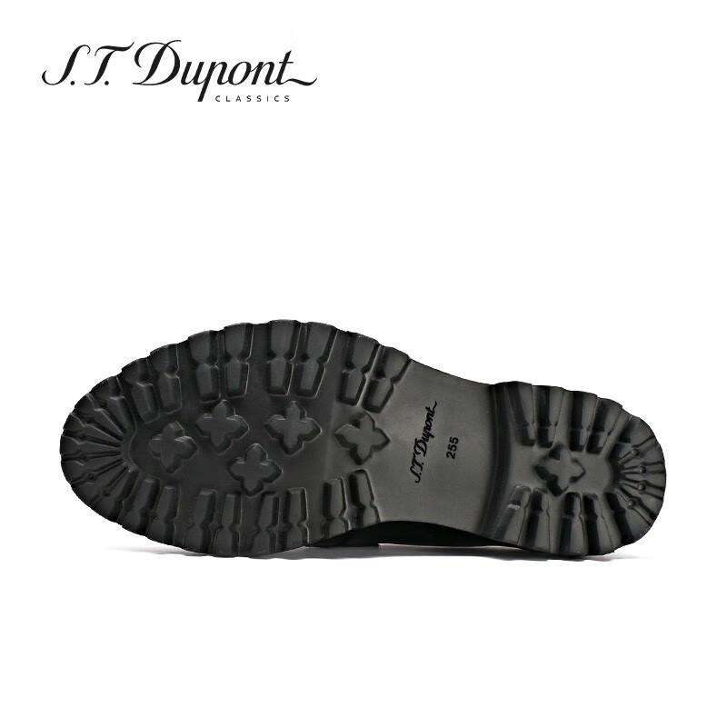 S.T.Dupont都彭男士厚底皮鞋马衔扣英伦休闲商务牛皮舒适乐福鞋 E29112662 黑色 44