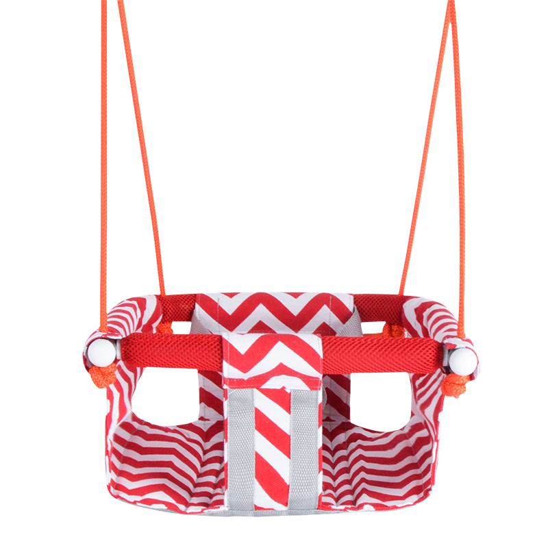 童樂(lè )寶貝室內兒童嬰幼兒吊籃戶(hù)外秋千座椅寶寶專(zhuān)用庭院吊椅 兒童暑假禮物 紅色D型秋千1.3米加強單杠套餐