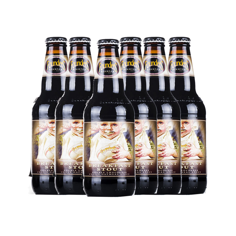 【奥森斯】美国进口 创始者啤酒 精酿啤酒 Founders 系列 ： 创始者早餐燕麦世涛355ml*6瓶