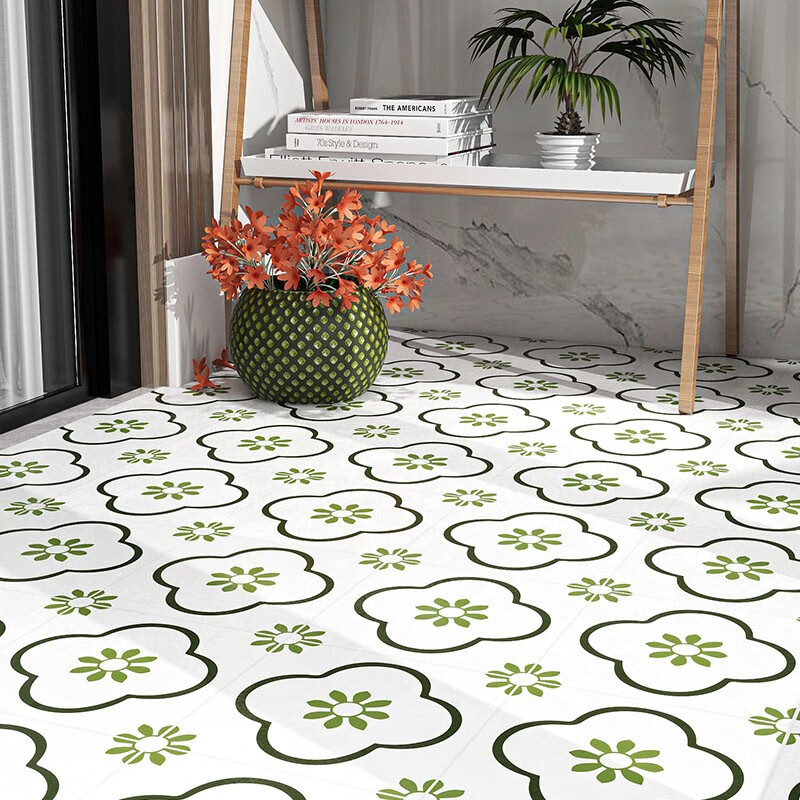 靖晨加厚浴室卫生间防水地贴厕所地板贴自粘防滑地面瓷砖翻新花砖贴纸