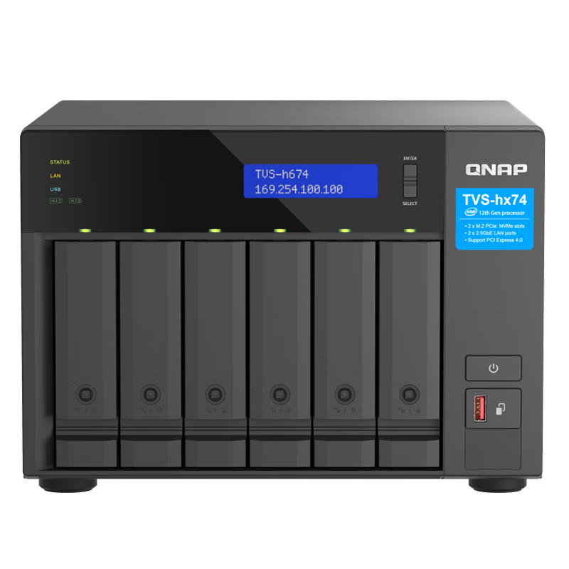 ͨQNAPTVS h674 Intel i3 ĺĴ16Gڴ λNASļƴ洢˽13940Ԫ
