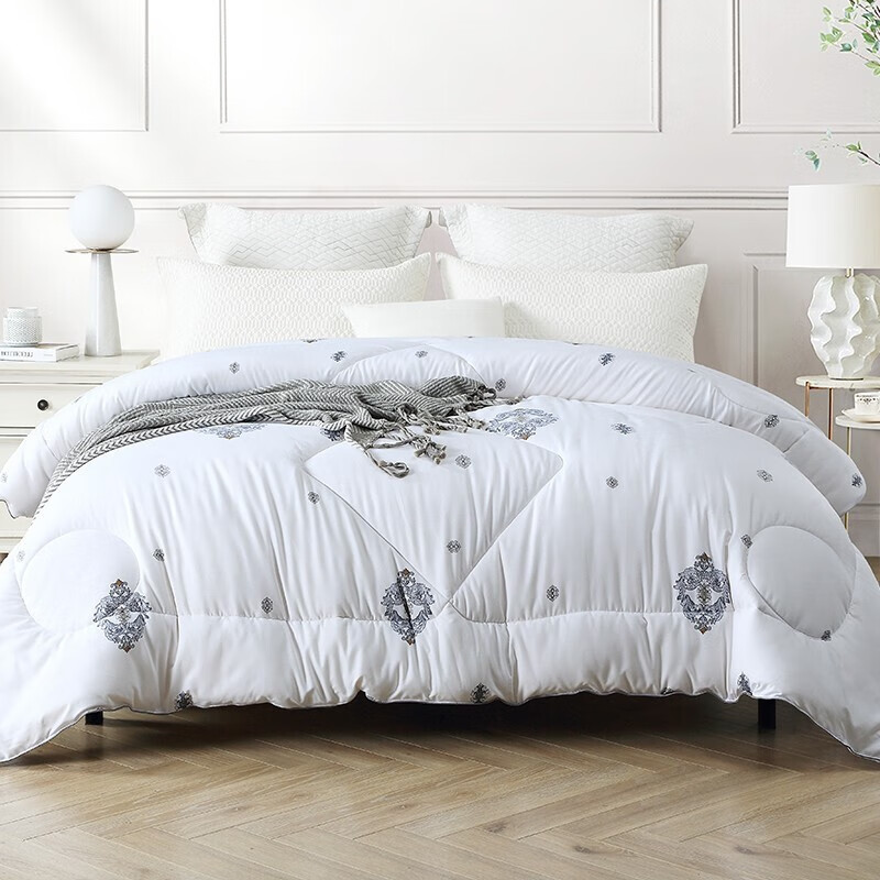 恒源祥 棉被子 新疆棉花被子抗菌学生宿舍单双人春秋被保暖加厚冬被芯 抗菌棉花被-白色【升级款】 200*230cm 10斤