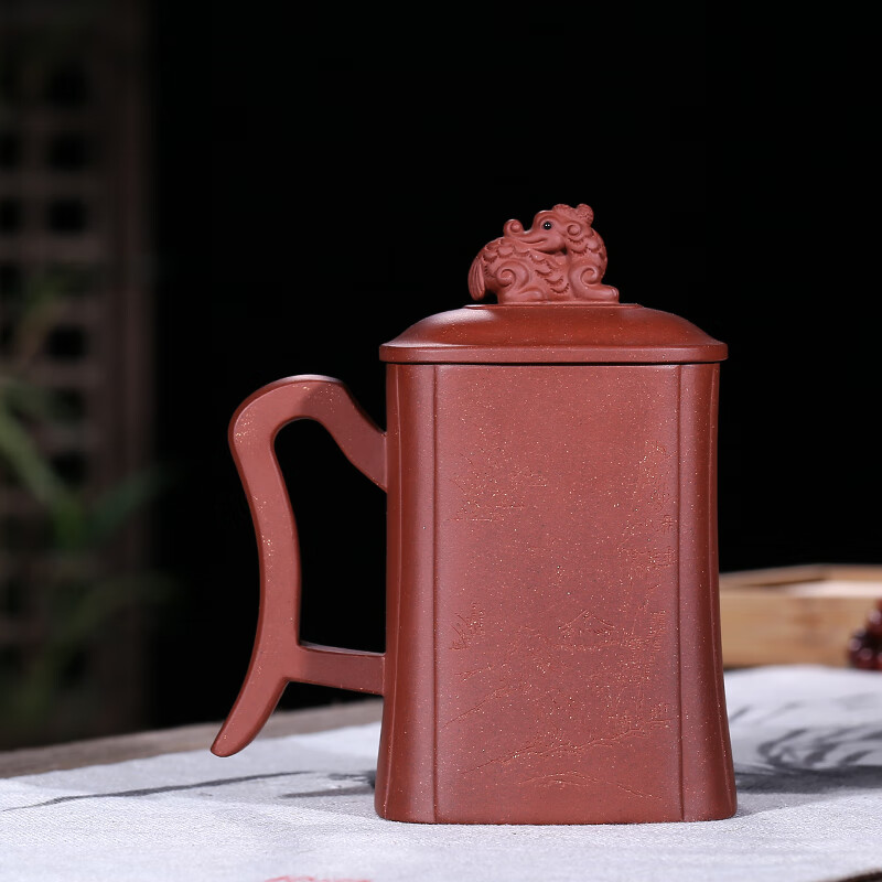 宜兴紫砂壶 全手工 原矿底槽清《将军》宜兴紫砂杯 工艺美术师 吴俊