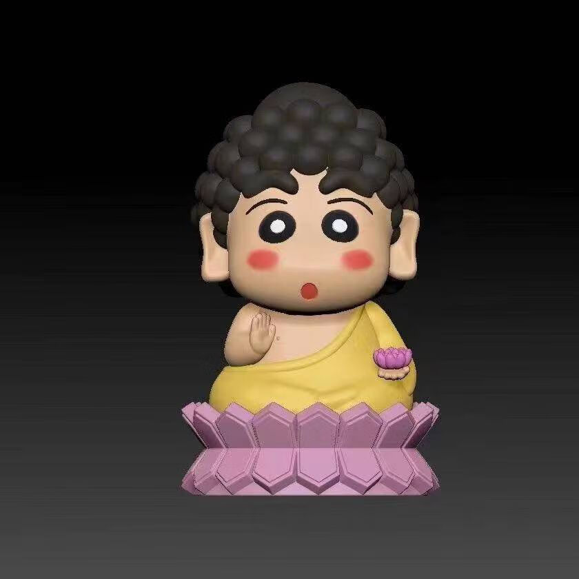 犀蒙我蜡慈悲gk好运莲莲佛祖小新创意搞怪潮玩手办车载公仔摆件礼物