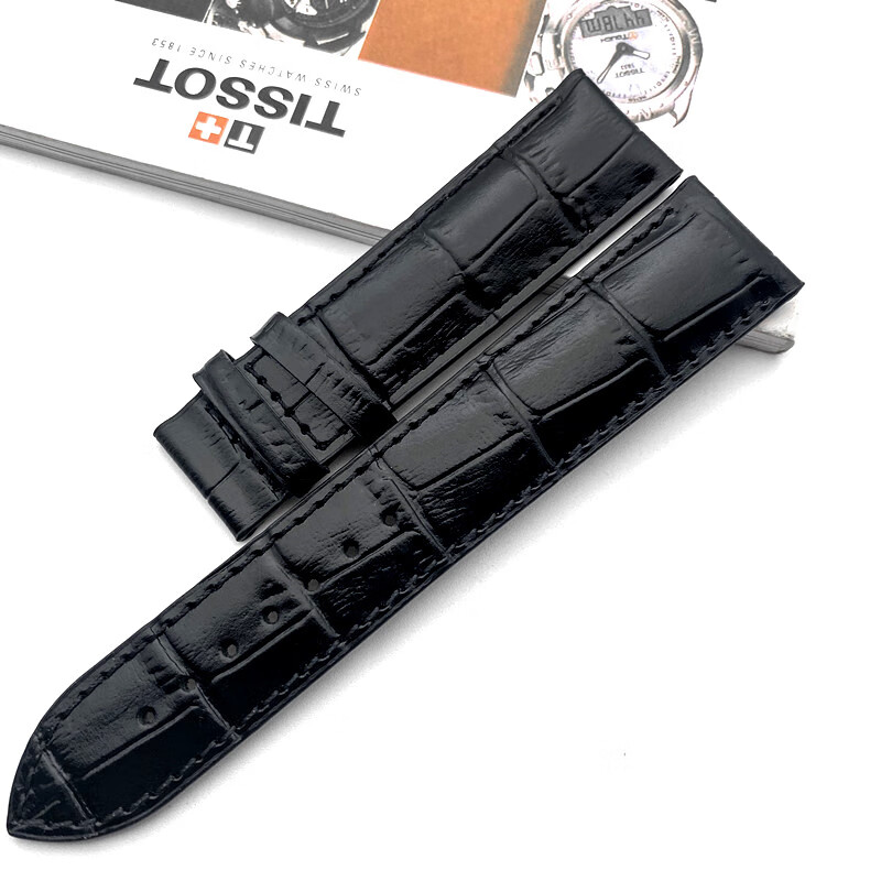 天梭表带真皮 原装天梭1853宝环系列t108皮带t108408a原厂真皮表带