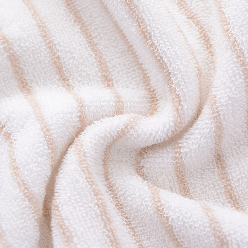 洁丽雅（Grace）纯棉5A级抗菌防螨方巾4条装柔软舒适吸水小毛巾条纹擦汗巾