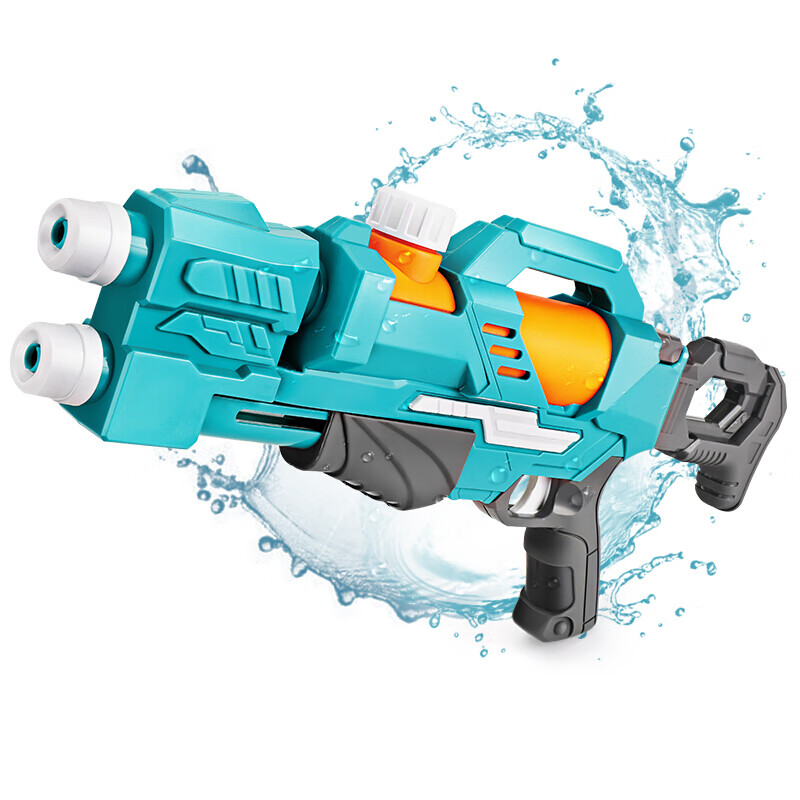奥智嘉 大号儿童玩具水枪双头喷射高压水枪沙滩戏水玩具 男孩女孩玩具 49cm