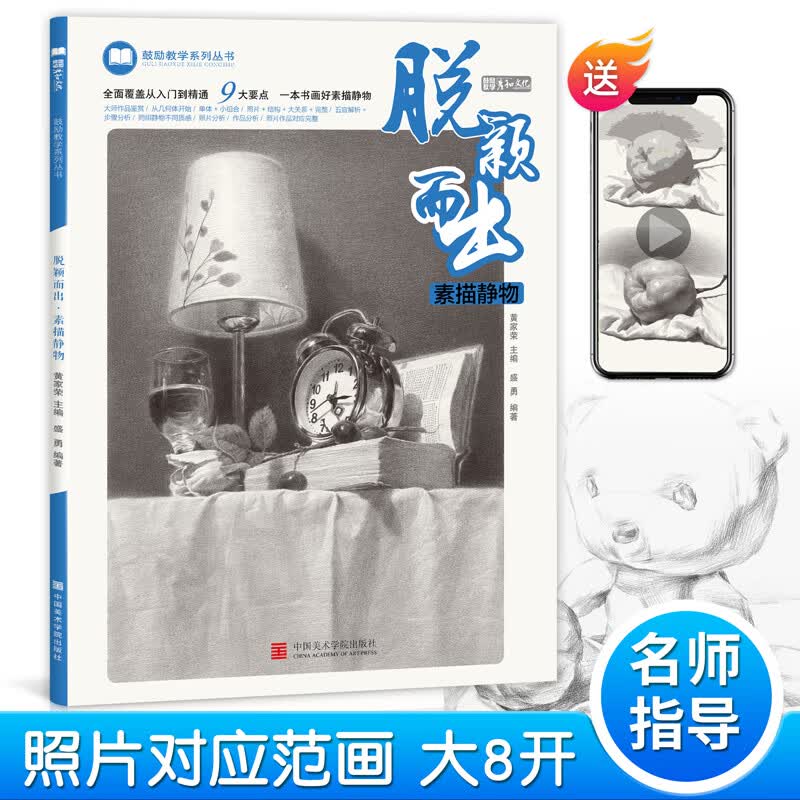盛勇素描静物临摹书籍画册写生照片对画教材程入门基础脱颖而出敲门砖范本单体组合技法结构经典美术自学水果
