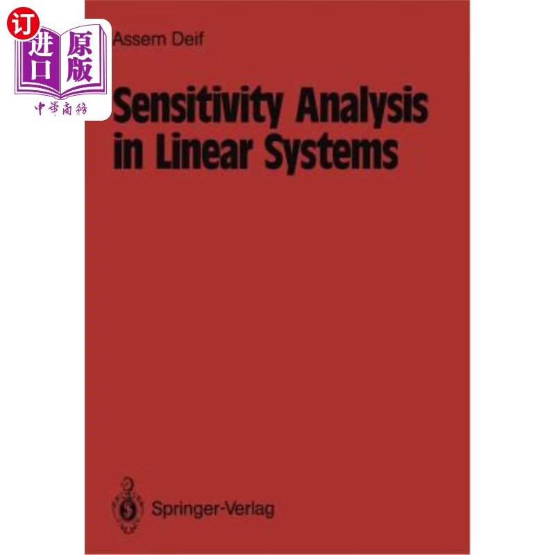 海外直订sensitivity analysis in linear systems 线性系统的灵敏度