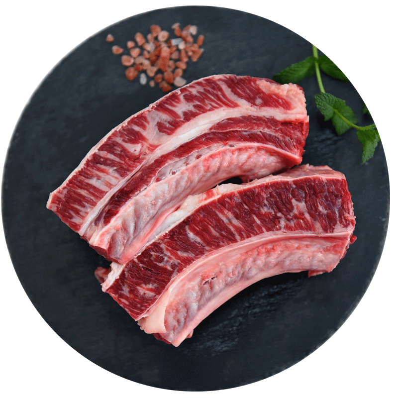 牛肋条肉2斤 生鲜五花牛肉1000g 澳洲原料