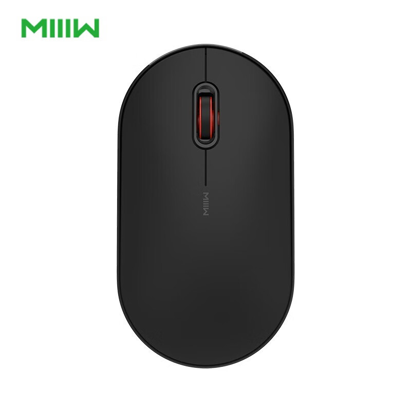 米物（MIIIW）便携鼠标 无线蓝牙鼠标 双模办公鼠标 适用苹果小米联想华为笔记本电脑 轻薄易携带 黑色Lite