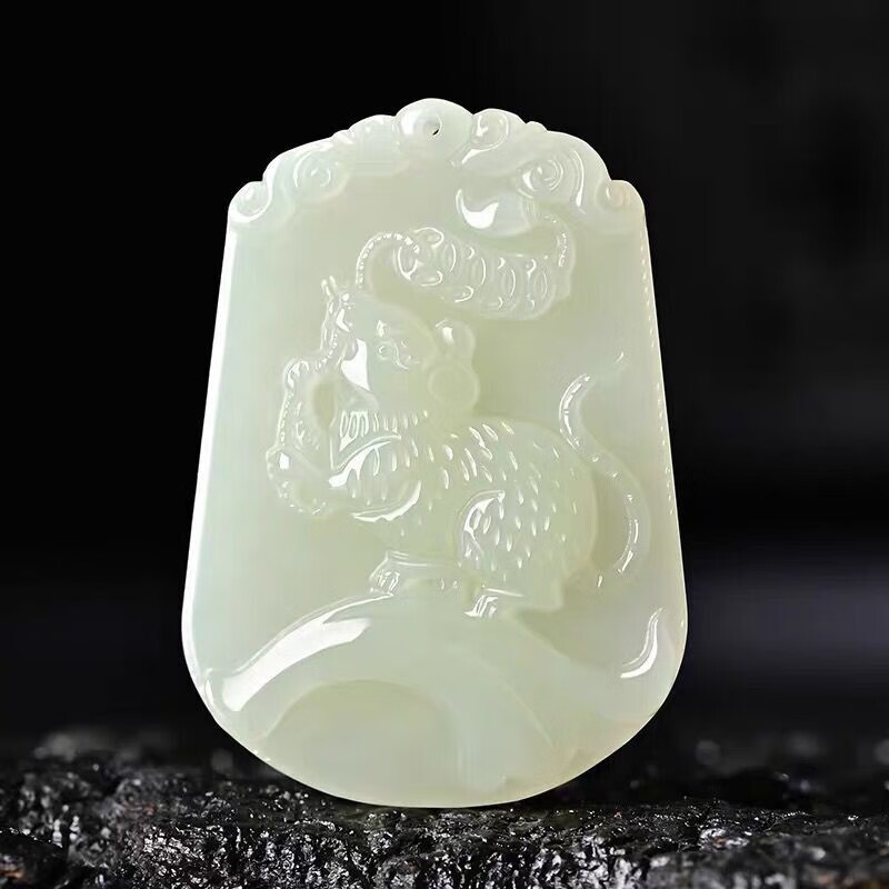 润艺 和田玉十二生肖吊坠男女白玉生肖鼠牛虎兔龙蛇马羊猴鸡狗猪玉牌