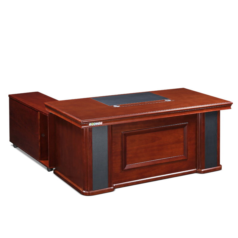 黎明 办公家具办公桌老板桌油漆中班台实木贴皮主管经理工人桌1.6米班桌