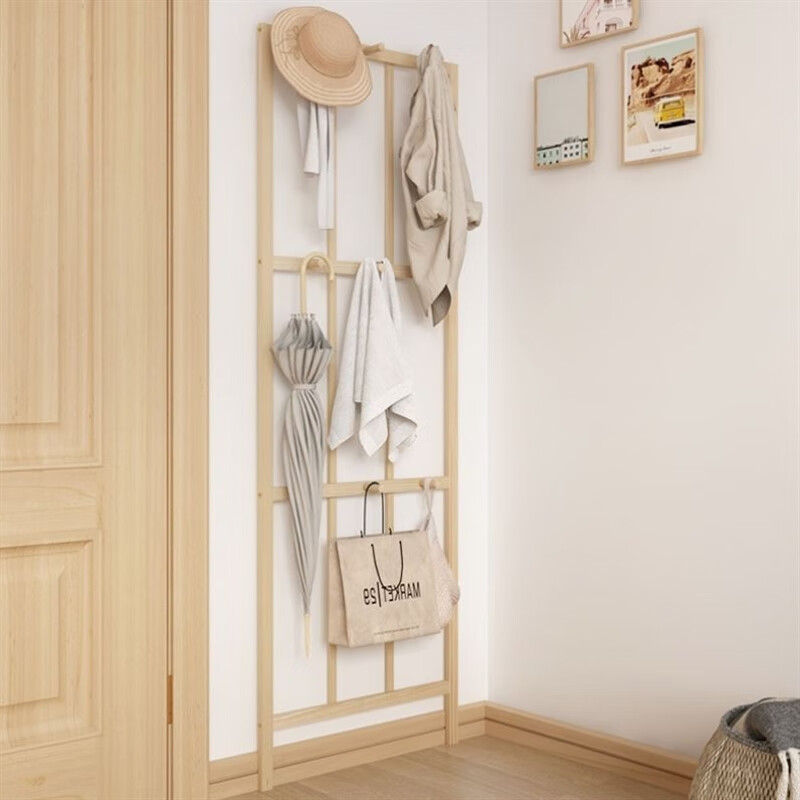 云漫卿挂衣墙板 衣服挂架悬挂入户门口墙板上不占空间的挂衣架放衣服