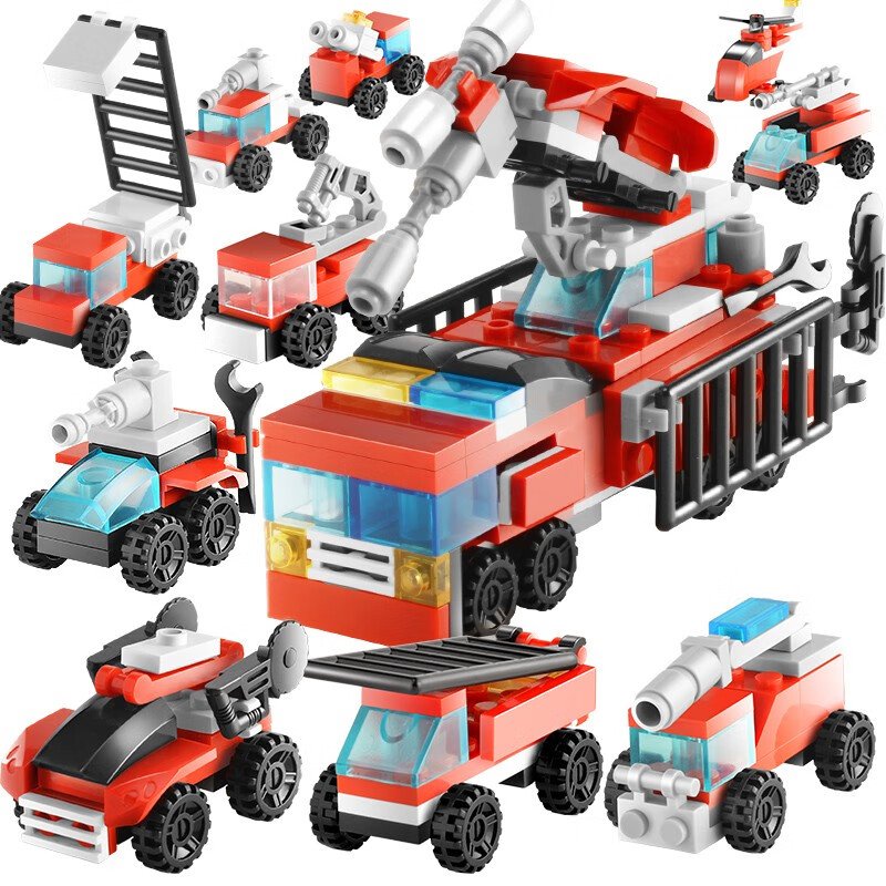 星涯优品积木儿童玩具男孩10款积木小车拼装插小颗粒模型6-9-10-12岁 新年生日礼物