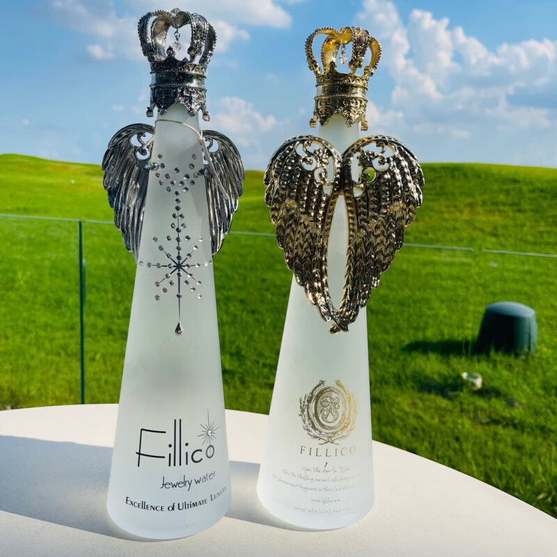 食怀fillico神户k泉水苏打水天使之翼菲丽高皇冠水瓶家居工艺品摆件