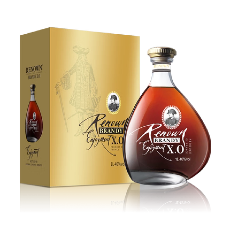雷诺雷诺 法国洋酒renown悦享xo白兰地金装版40度1l单瓶装 礼盒烈酒