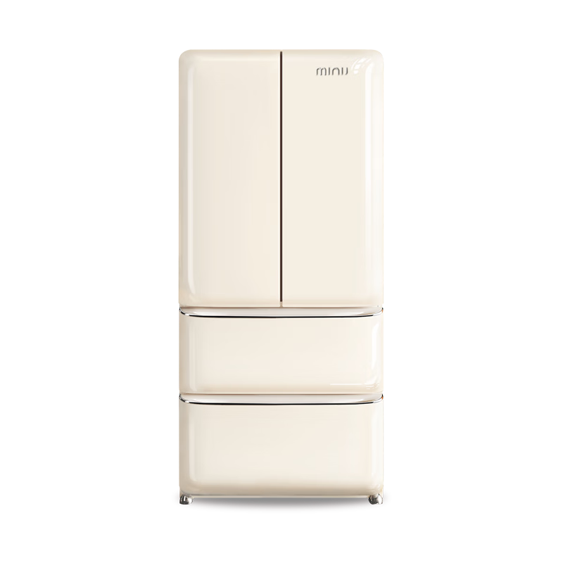 小吉（MINIJ） 508L丨双变频风冷一级能效复古多门家用冰箱丨干湿分储变温低噪BCD-508WBS经典奶酪白