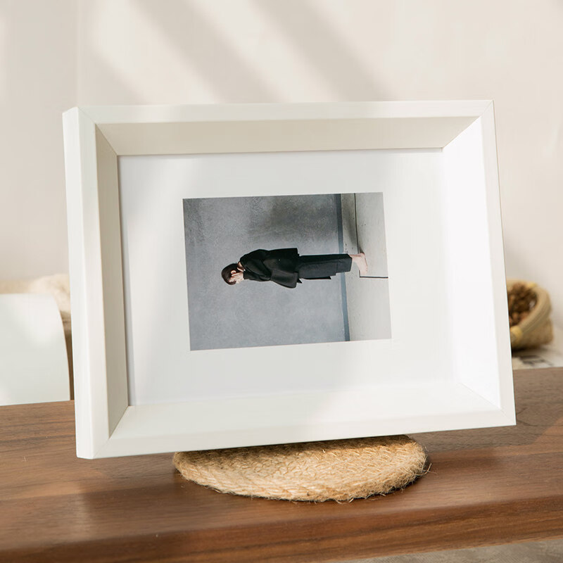 小米米家智能北欧实木质相框ins简约风桌面摆件摆台6 7 8寸洗照片做成