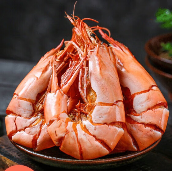 伯贤 九节虾干即食大号烤竹节虾干干虾干货特级对虾干海鲜水产500g