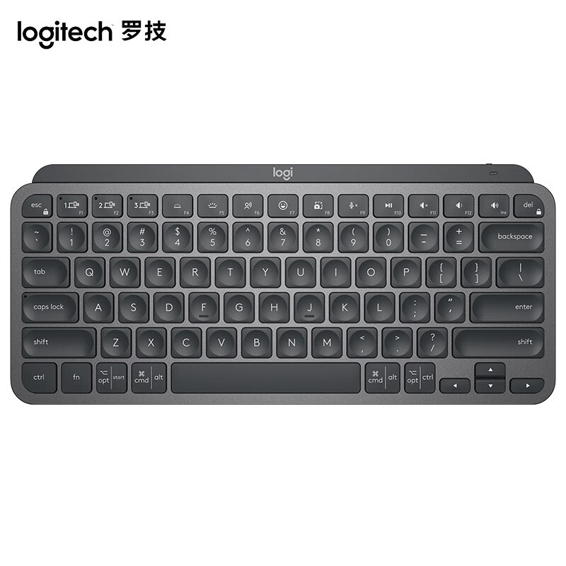 罗技（Logitech）MX Keys Mini时尚键盘手袋套装 无线蓝牙办公超薄迷你键盘 智能背光 蓝牙键盘 石墨黑