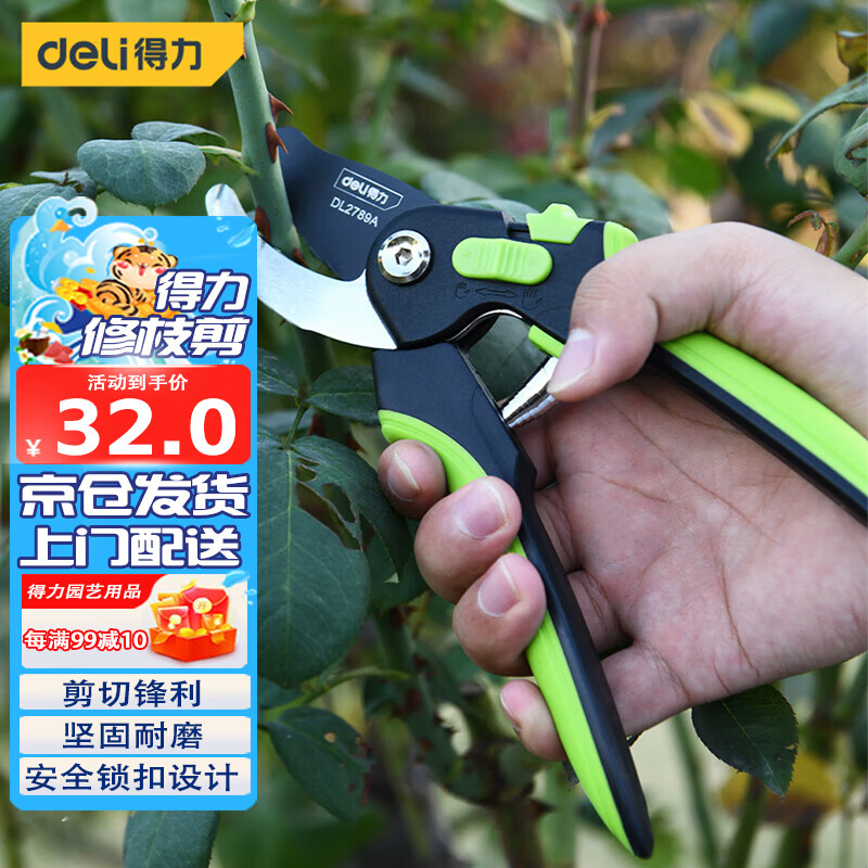 得力（deli） 省力果枝剪园艺剪刀树枝剪修枝剪刀开口可调节16mm DL2789A高性价比高么？
