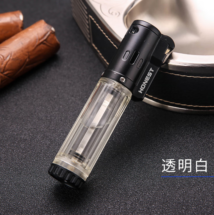 雅空大容量防风打火机充气直冲蓝焰男士创意高温焊枪个性雪茄艾灸百诚