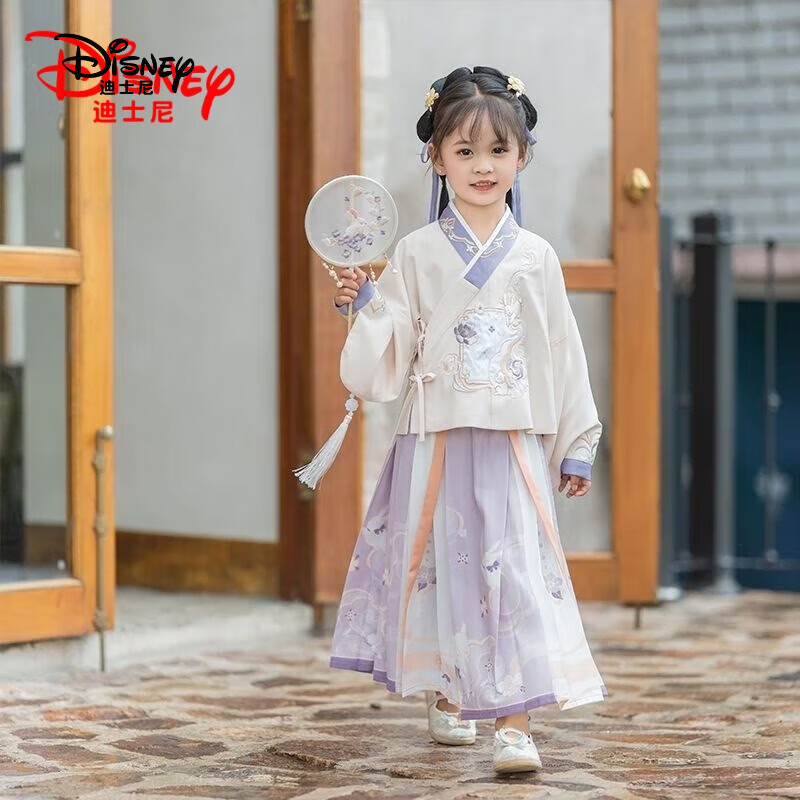 迪士尼（Disney）女童汉服春秋款儿童古装中国风超仙古风小女孩明制汉服袄裙秋冬款 130 玉瑶台上衣+裙子属于什么档次？
