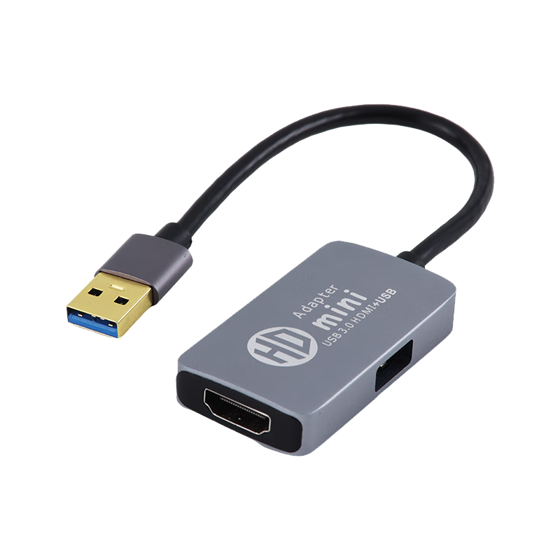 连拓 USB转HDMI转换器连接线笔记本USB外置显卡投影仪接口电脑连接电视扩展转接头高清同屏线视频拓展USB坞