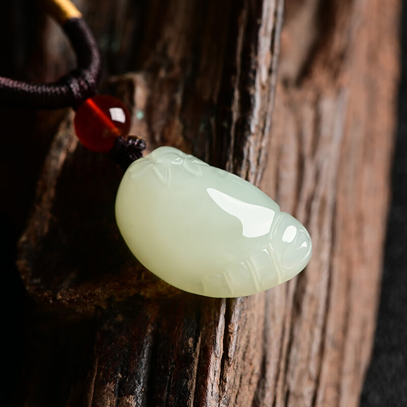 和田玉白玉知足常乐小脚丫吊坠男女情侣宝宝玉坠