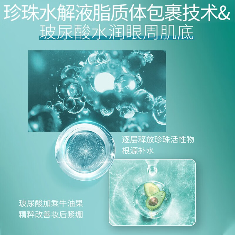 京润珍珠（gNPearl）水感菁纯眼霜20g 补水保湿 淡化细纹鱼尾纹 淡化眼袋 提拉紧致