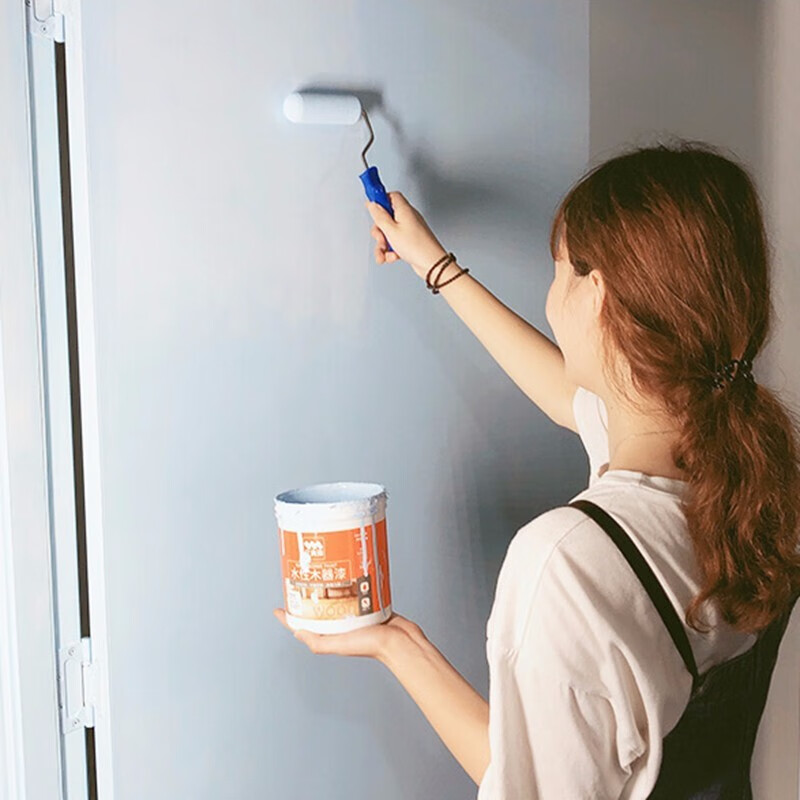 三青 水性木器漆清漆家具油漆 木漆木门窗翻新面漆白油漆家用环保涂料 象牙白(半哑光 带工具) 1kg