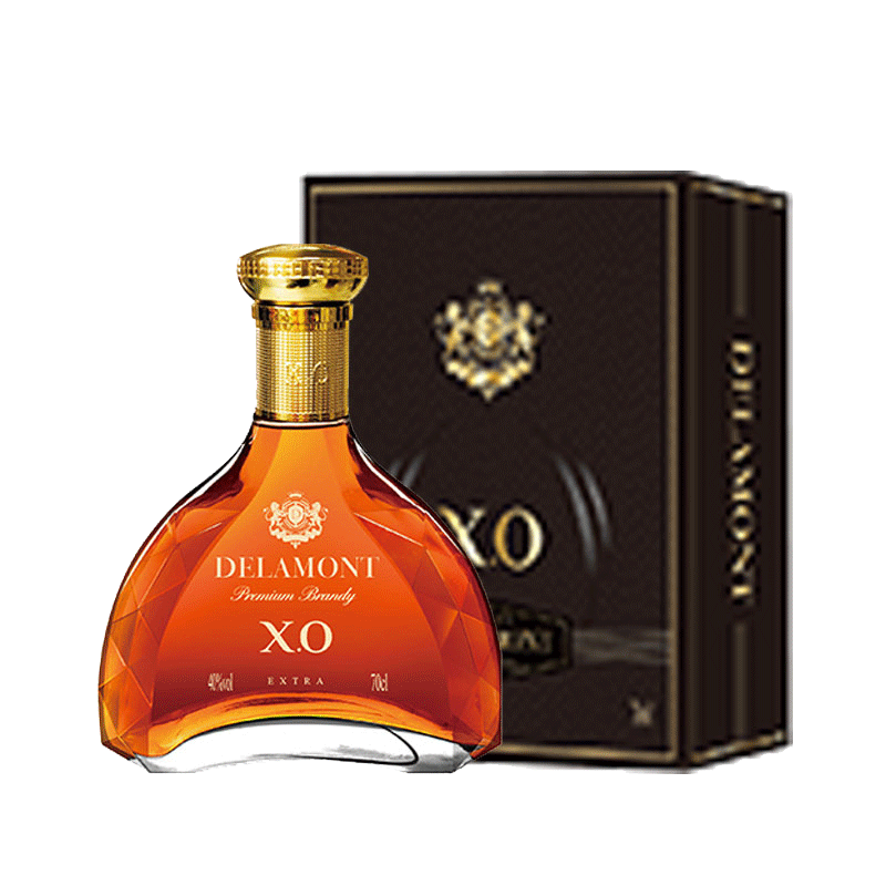 法国原瓶进口洋酒德蒙伯爵白兰地700ml 40度单瓶礼盒装 金钻xo单瓶装