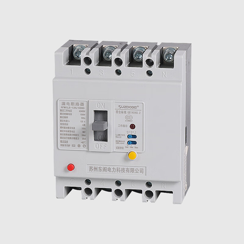 仁聚益塑壳漏电保护器4p 160a 200a 250a三相四线漏电断路器400a 630a