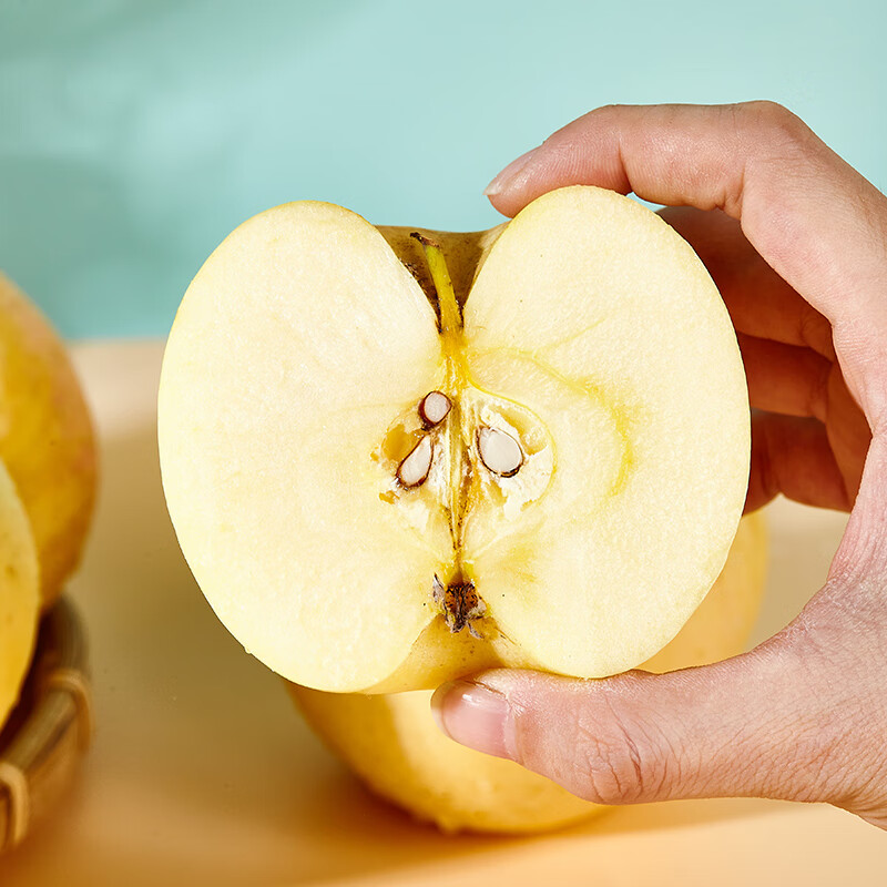 古寨山山东维纳斯黄金苹果新鲜水果直达 单果70mm+4.5斤净重