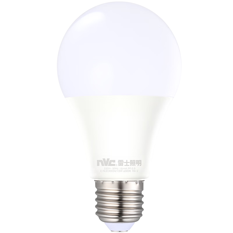 雷士(NVC) 雷士照明 LED球泡 家用商用大功率灯泡 高亮节能正白光6500K 15W