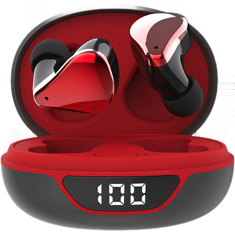 英国克里特（kreta）TWS蓝牙耳机P6真无线运动耳机入耳式双耳手机通用降噪音乐贝壳耳机 中国红