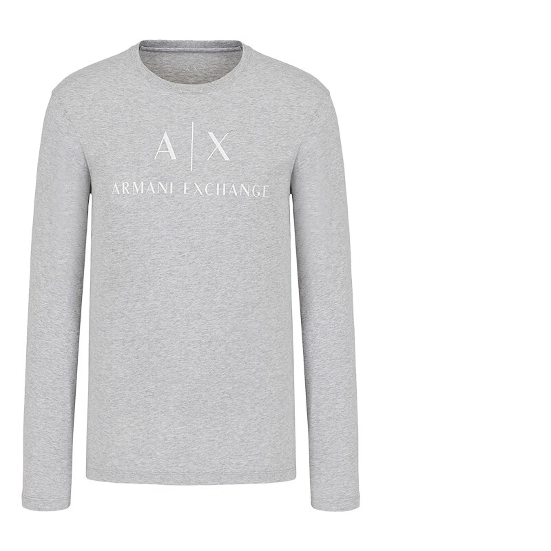 armani exchange 阿玛尼男装 男士棉质徽标印花图案长袖t恤衫 8nztch
