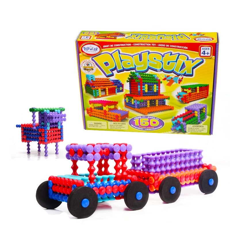 光华玩具(popular playthings)竹节棍拼插积木男孩玩具儿童拼装早教