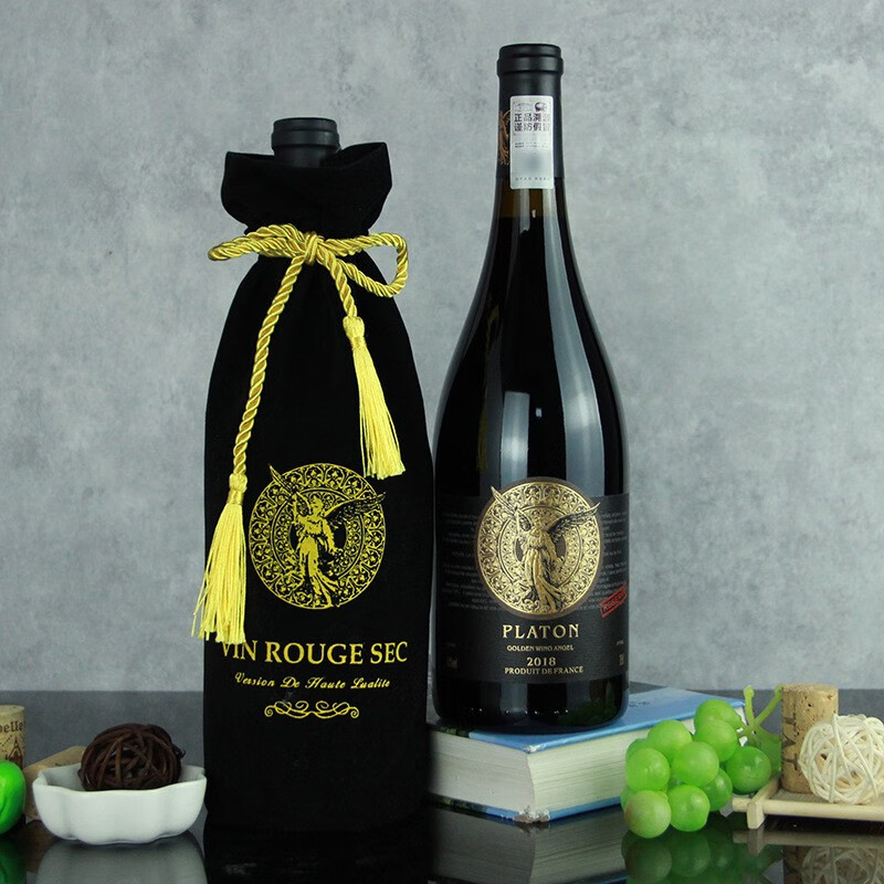 铂尔顿 法国进口16度赤霞珠红酒整箱 金翼天使干红葡萄酒礼盒装 送礼 【金翼天使】2瓶+开酒器+礼袋