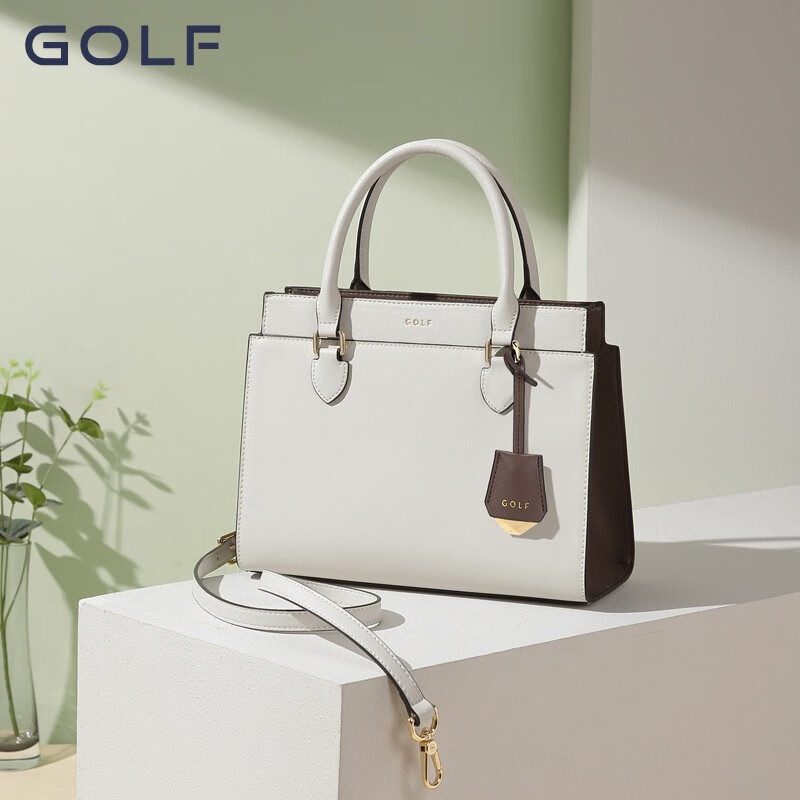 高尔夫golf手提包女大容量时尚牛皮女单肩包通勤休闲斜挎女士包包 柔