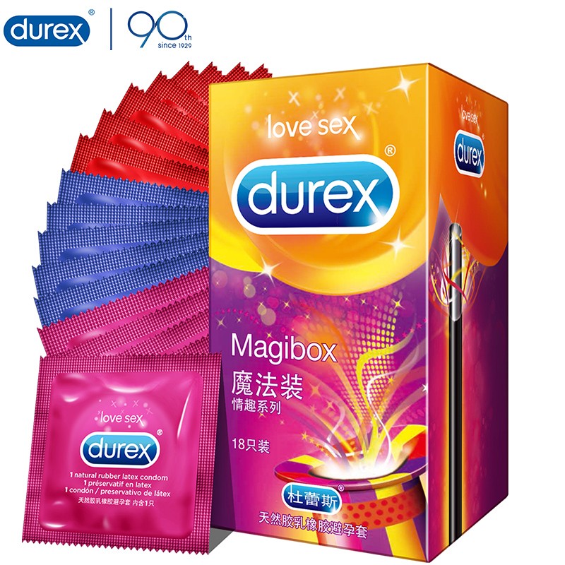 杜蕾斯（durex） 避孕套 大颗粒安全套 男用 套套 大凸点螺纹带刺 情趣 性用 成人用品官方 魔法装情趣系列18只