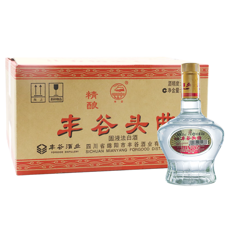 丰谷头曲酒12瓶整箱装 四川丰谷酒口粮酒 45度450ml*12