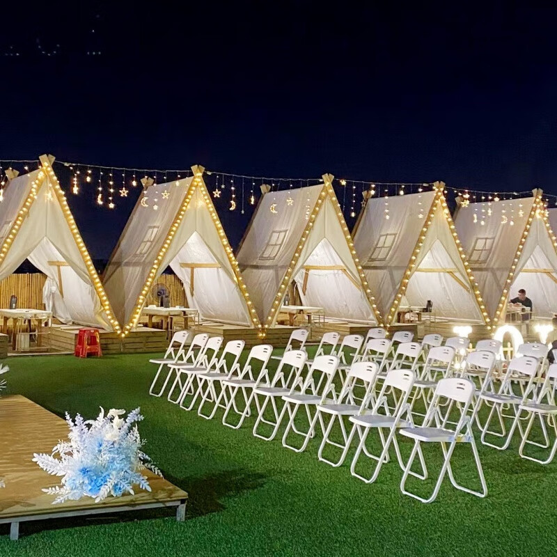 拓进网红餐饮帐篷网红三角帐篷户外餐饮烧烤景区露营民宿天台 三角