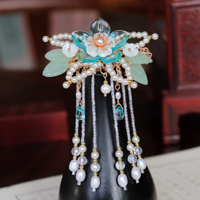 发簪古风汉服配饰流苏簪子女发钗盘发手工头饰步摇发饰蝴蝶青鸢 青鸾