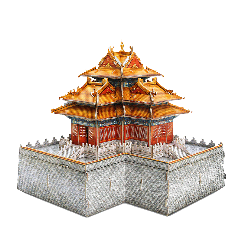 乐立方 3d立体拼图模型玩具 中国建筑系列 五星难度紫禁城角楼