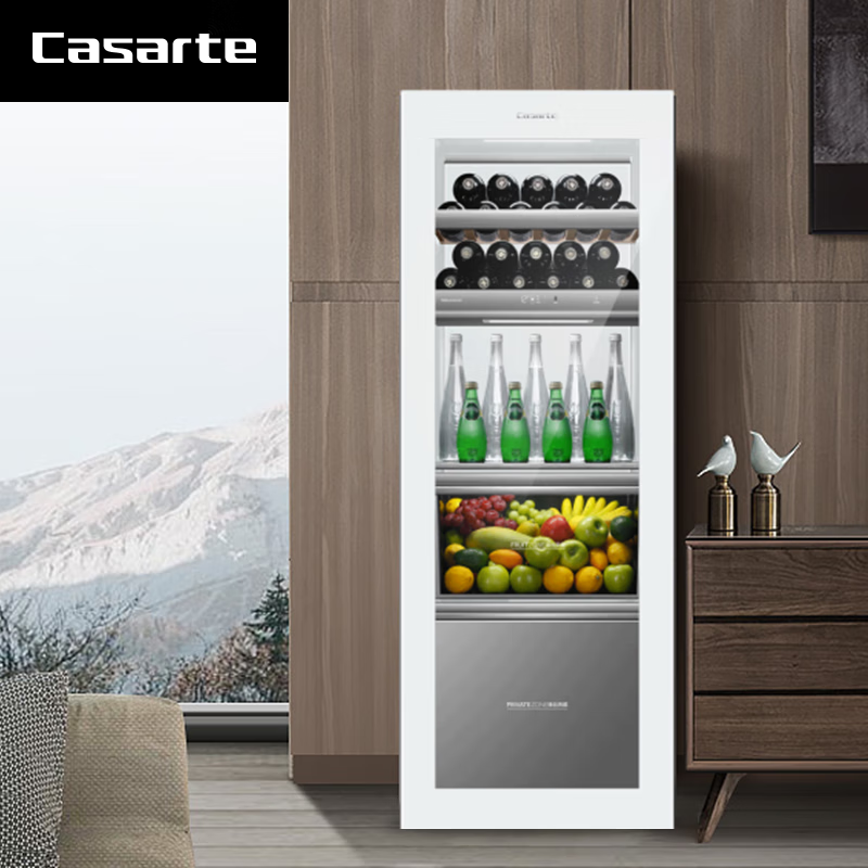 【零嵌】卡萨帝(casarte)冰吧家用 251升平嵌三温区大空间 宽幅变温
