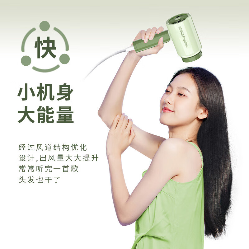 荣事达电吹风机家用大功率不伤发蓝光恒温护发速干吹风筒便携可折叠RC-230E 【普通款】-恒温护发可折叠